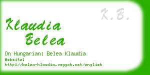 klaudia belea business card